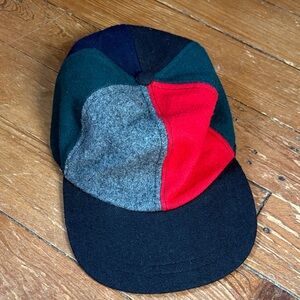 Vintage Wool Colorblock Baseball Cap